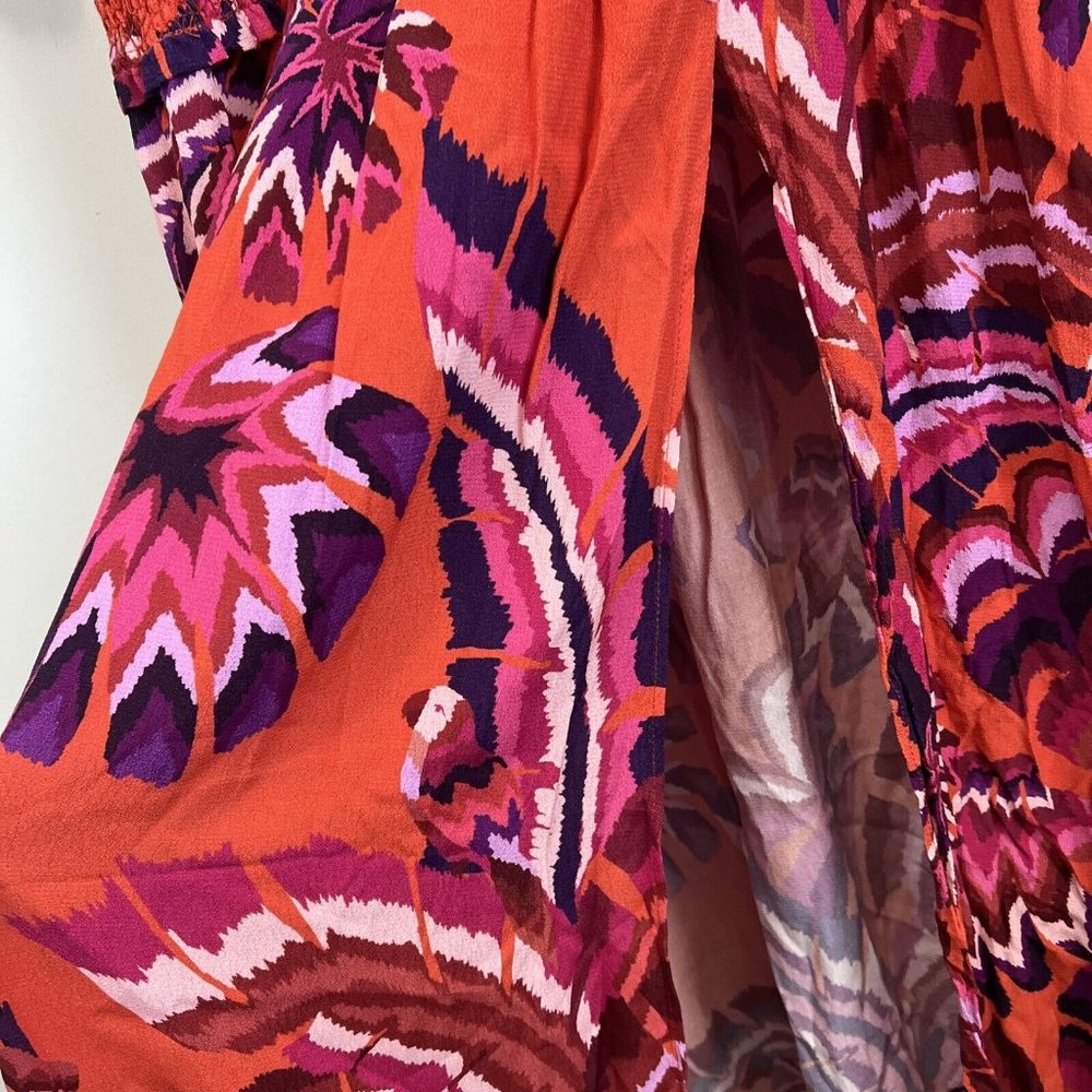 FARM Rio Orange Red Pink Printed Maxi Dress - Picture 16 of 16